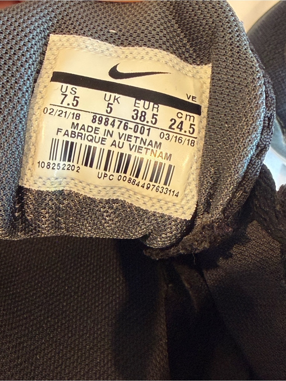 Nike Flex 2017 RN Women’s Size 7.5 Black White Running Shoes 898476-001 - Picture 8 of 8